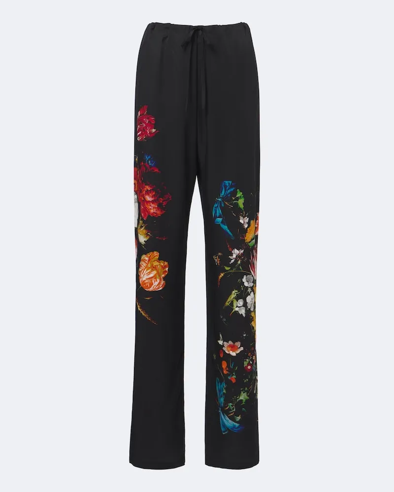 Dries van Noten Bedruckte Weite Hose Multicolor