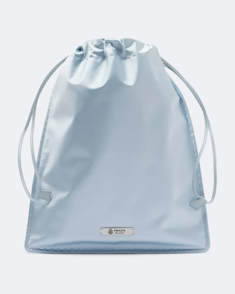 Prada Etui Wish aus Seiden-Duchesse Blau