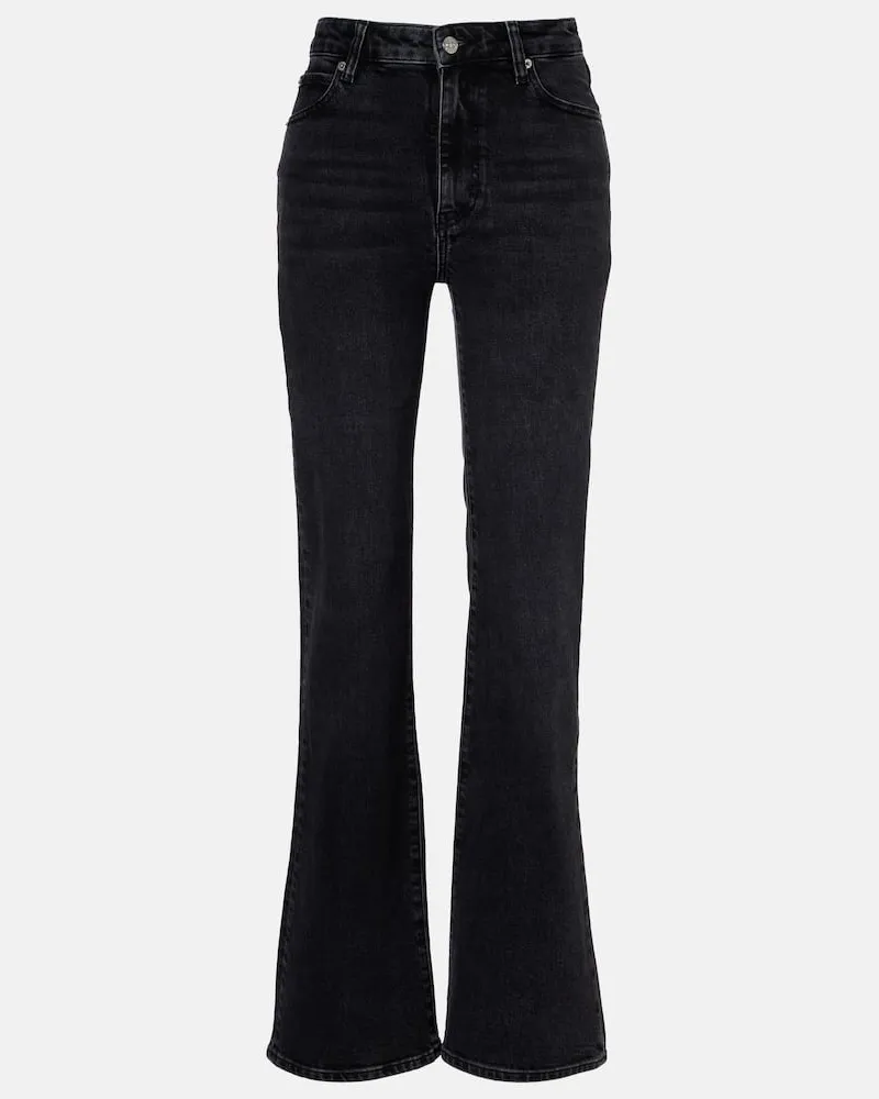 Frame Denim High-Rise Bootcut Jeans Arrow Schwarz