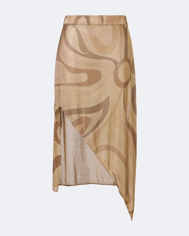 Emilio Pucci Midirock Marmo mit Lurex Gold