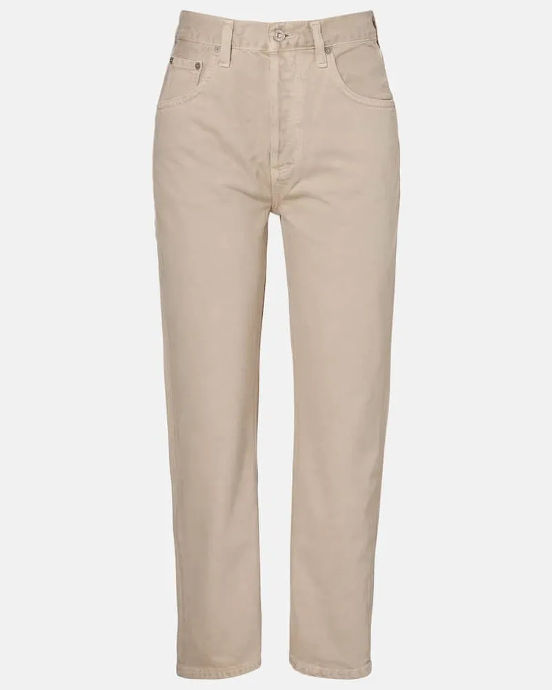 Citizens of humanity Mid-Rise Barrel Jeans Dahlia Beige