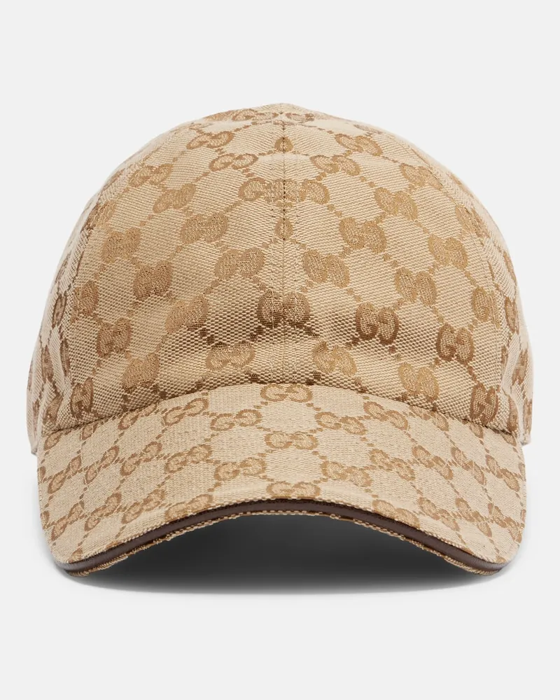Gucci Baseballcap GG aus Canvas Beige