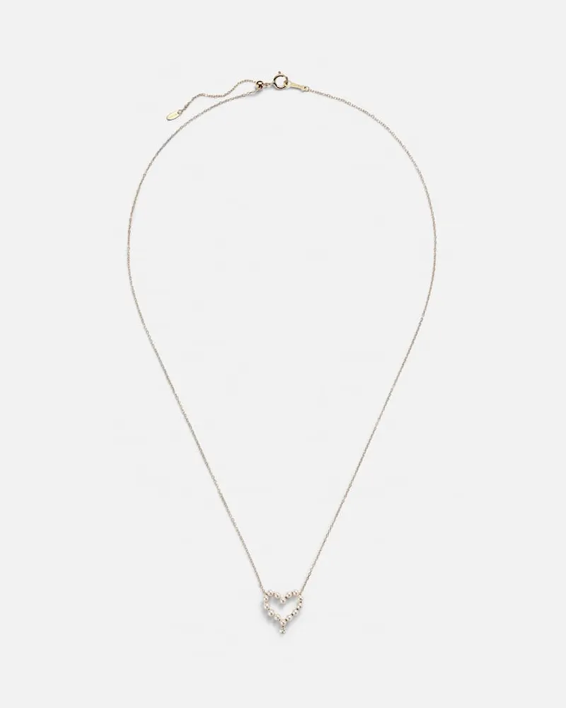 PERSEE Persée Halskette aus 18tk Gelbgold mit Diamant und Perlen Gold