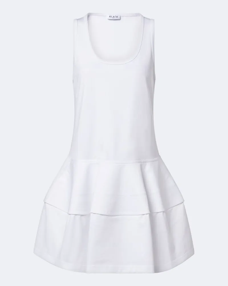Alaïa Alaïa Minikleid aus Baumwoll-Jersey Weiß