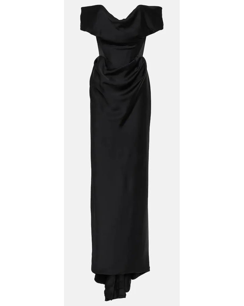 Vivienne Westwood Robe Nova Cocotte aus Crêpe Schwarz