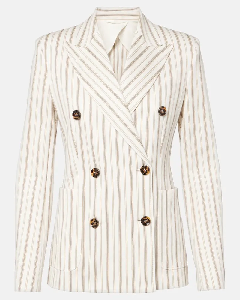 Max Mara Blazer Pensile aus Baumwolle und Leinen Lila