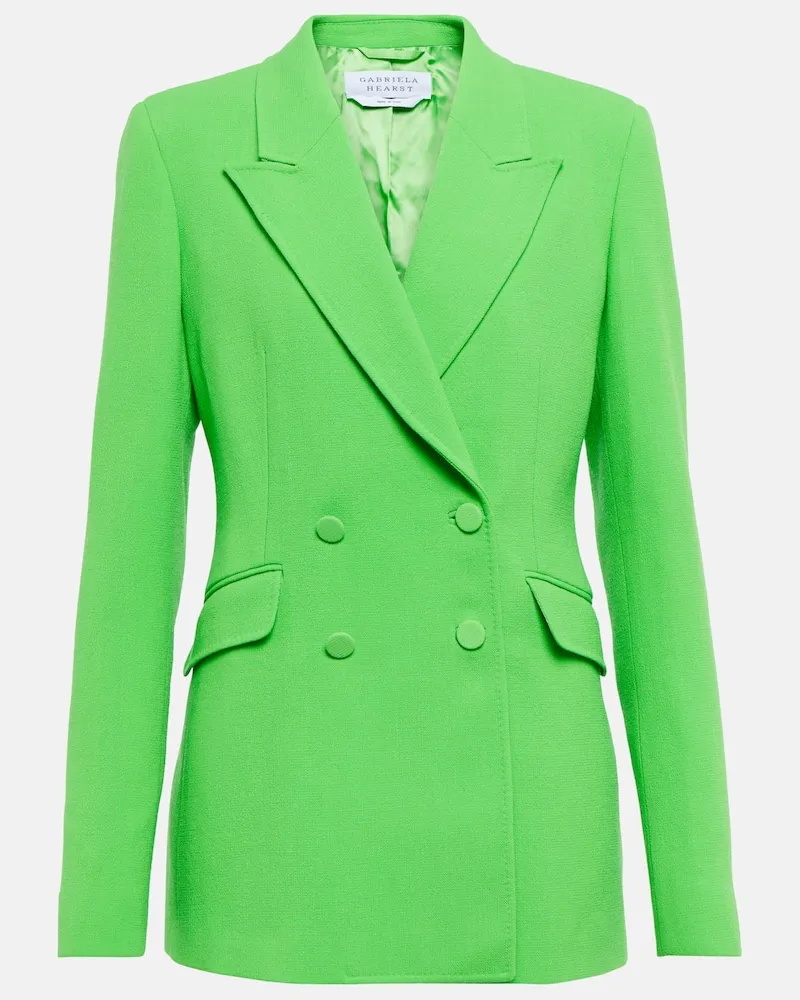 Gabriela Hearst Blazer Stephanie aus Schurwolle Grün