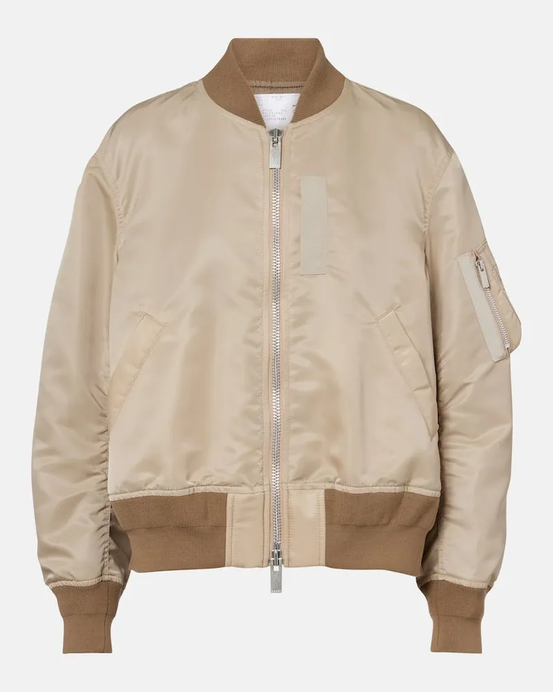 Sacai Blouson aus Twill Beige