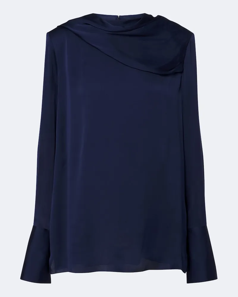 Tom Ford Bluse aus Seiden-Georgette Blau