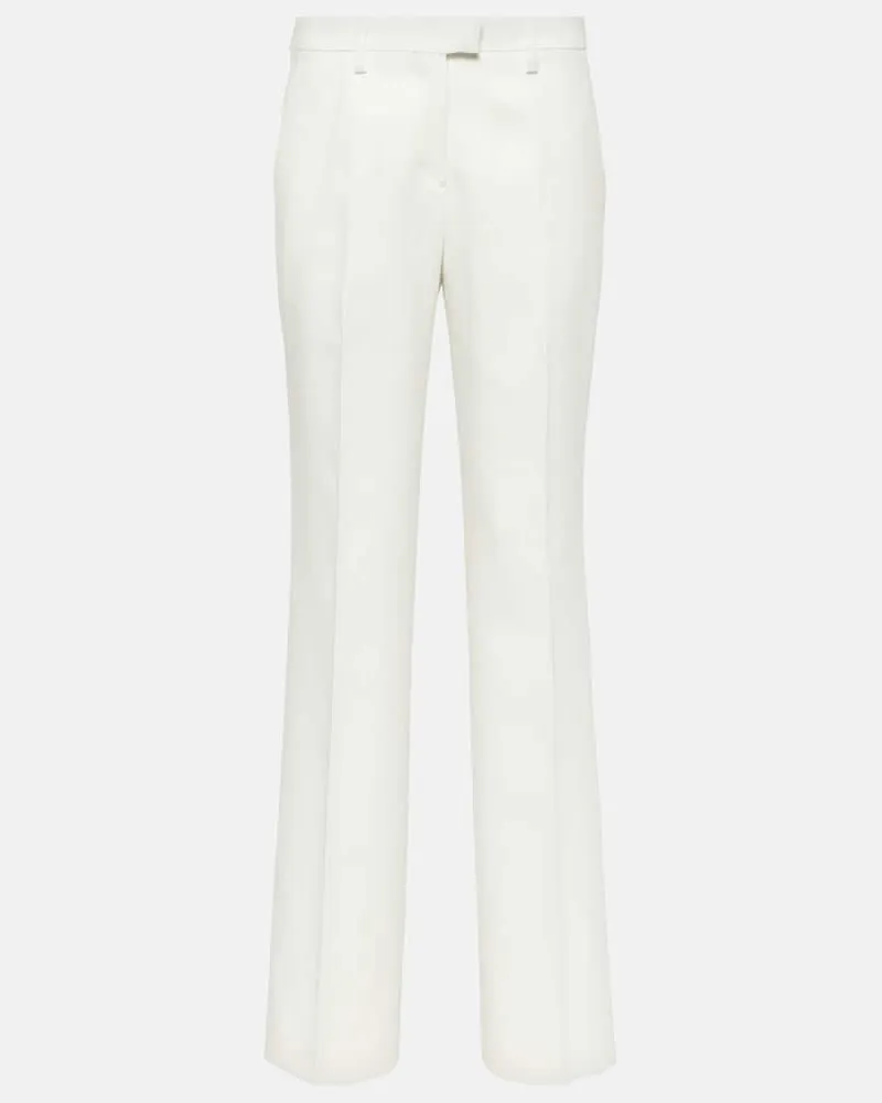 Etro Mid-Rise-Schlaghose Weiß