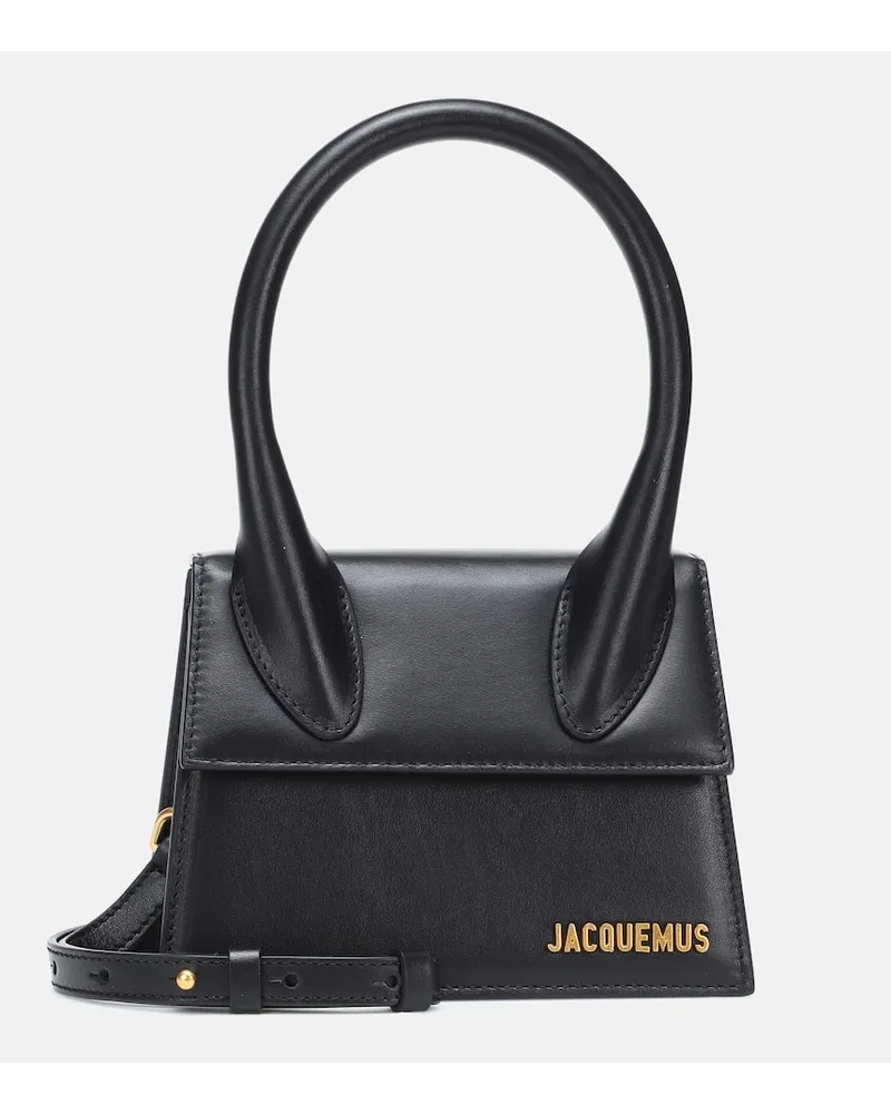 Jacquemus Tote Le Chiquito Moyen aus Leder Schwarz