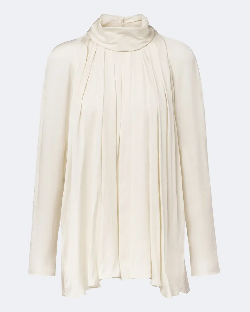 AGNONA Bluse aus Satin Weiß
