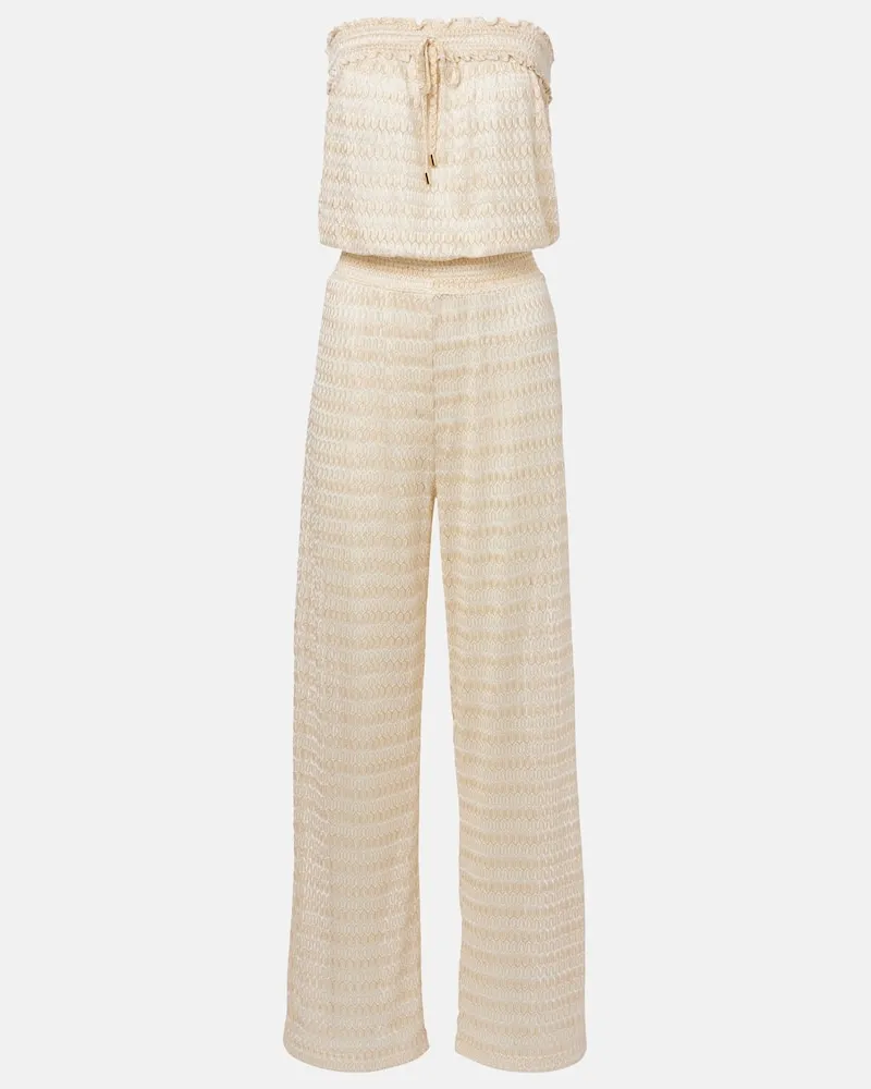 Melissa Odabash Jumpsuit Viv aus Häkelstrick Gelb