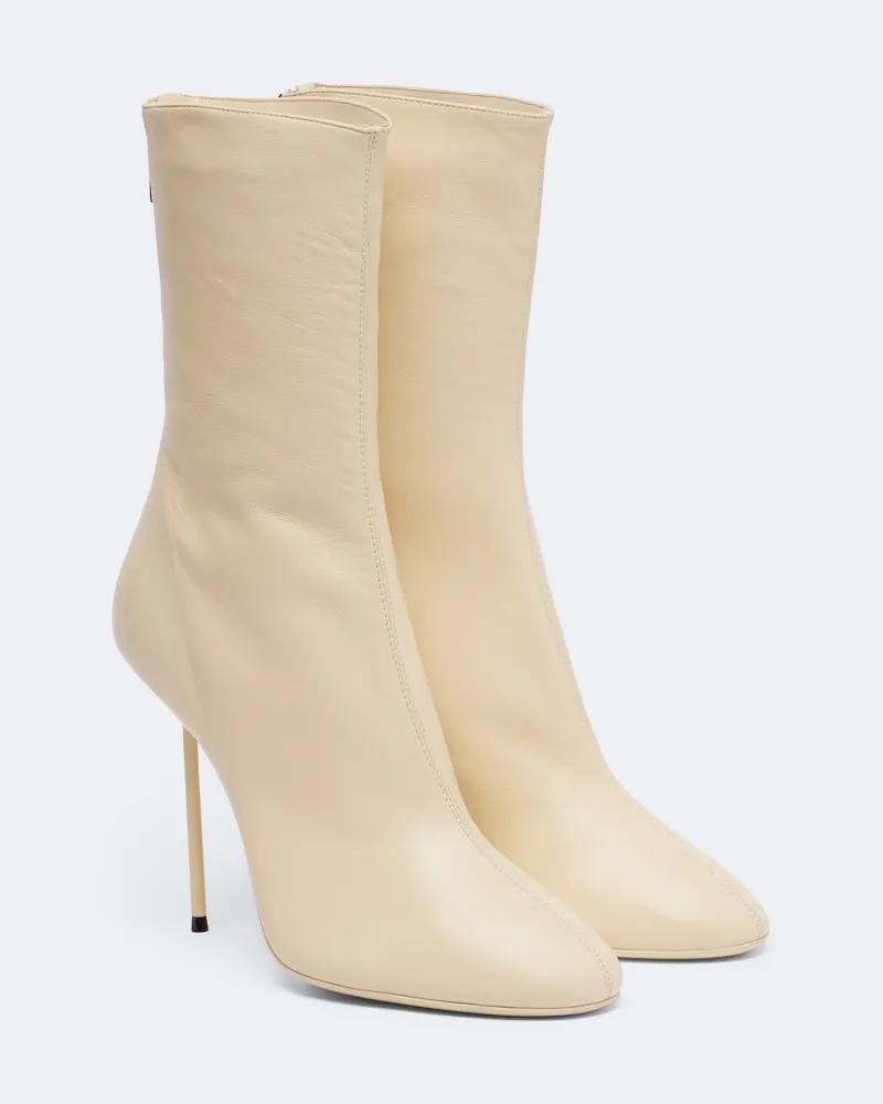 Paris Texas Ankle Boots Lidia aus Leder Weiß