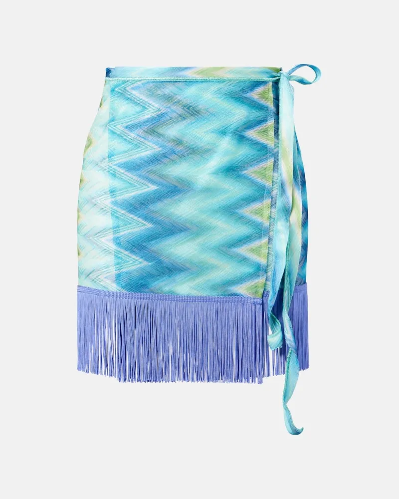 Missoni Wickelrock aus Häkelstrick Multicolor
