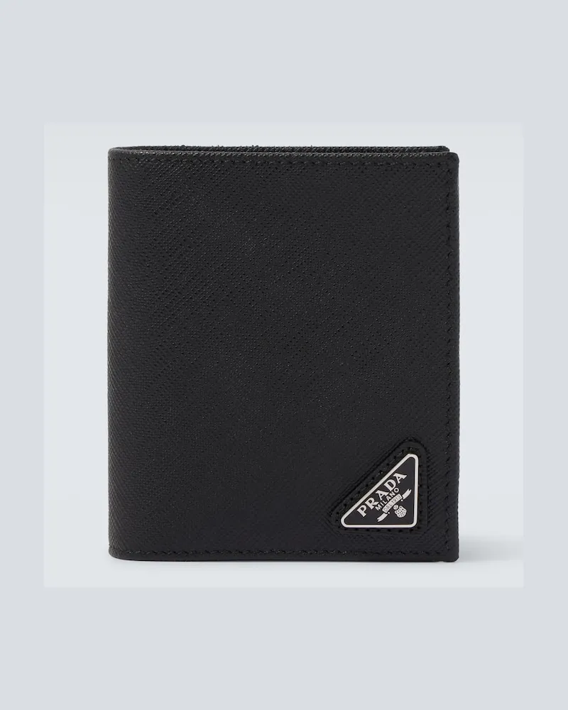 Prada Portemonnaie aus Saffiano-Leder Schwarz