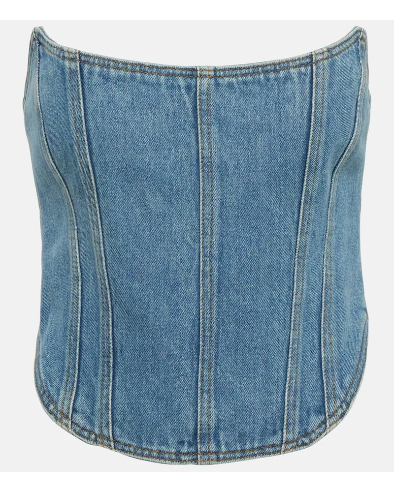 Magda Butrym Bustier-Top aus Denim Blau