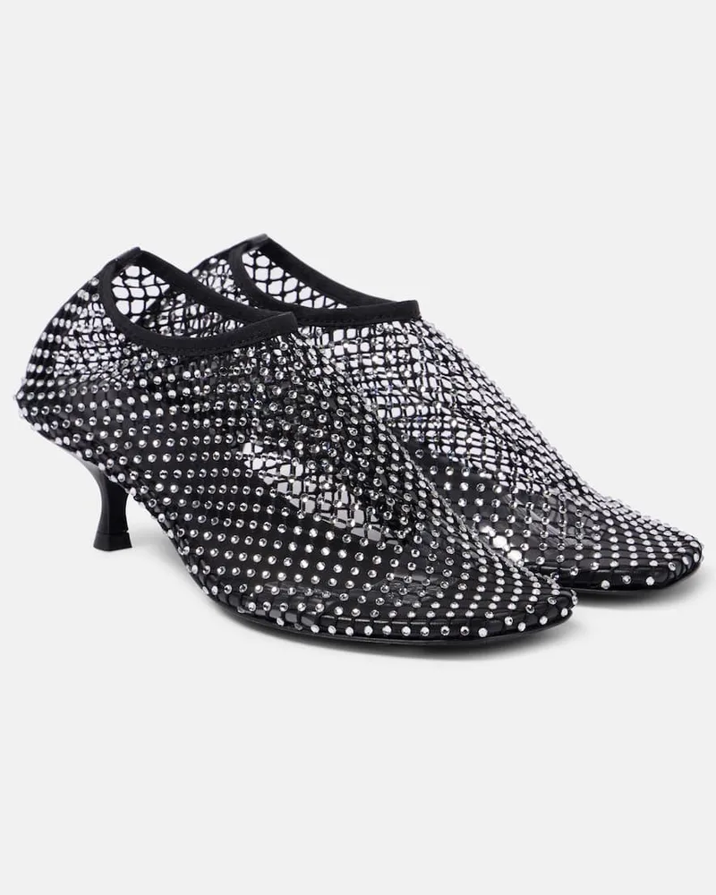 Christopher Esber Pumps Minette aus Mesh mit Kristallen Schwarz