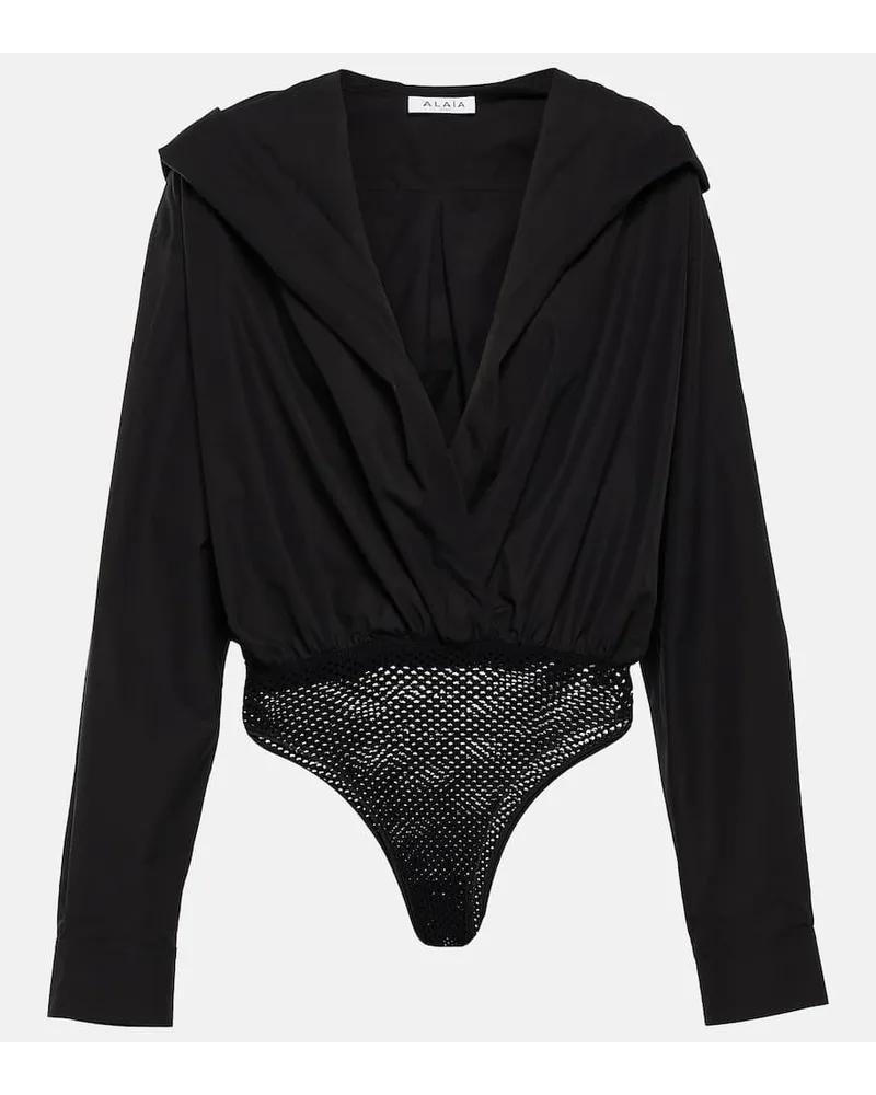 Alaïa Alaïa Body aus Baumwolle Schwarz