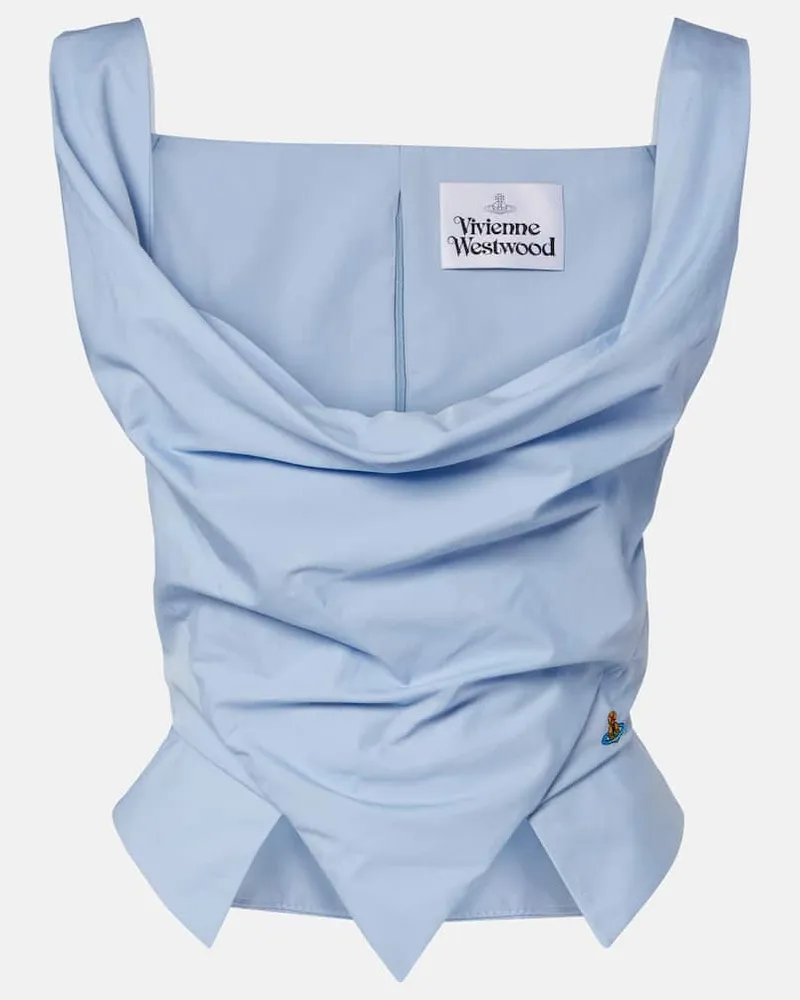 Vivienne Westwood Bustier-Top Sunday aus Baumwolle Blau