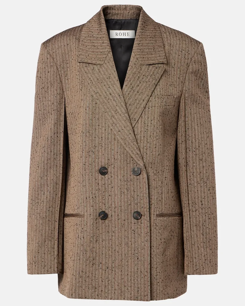 Róhe Róhe Blazer aus einem Wollgemisch Braun
