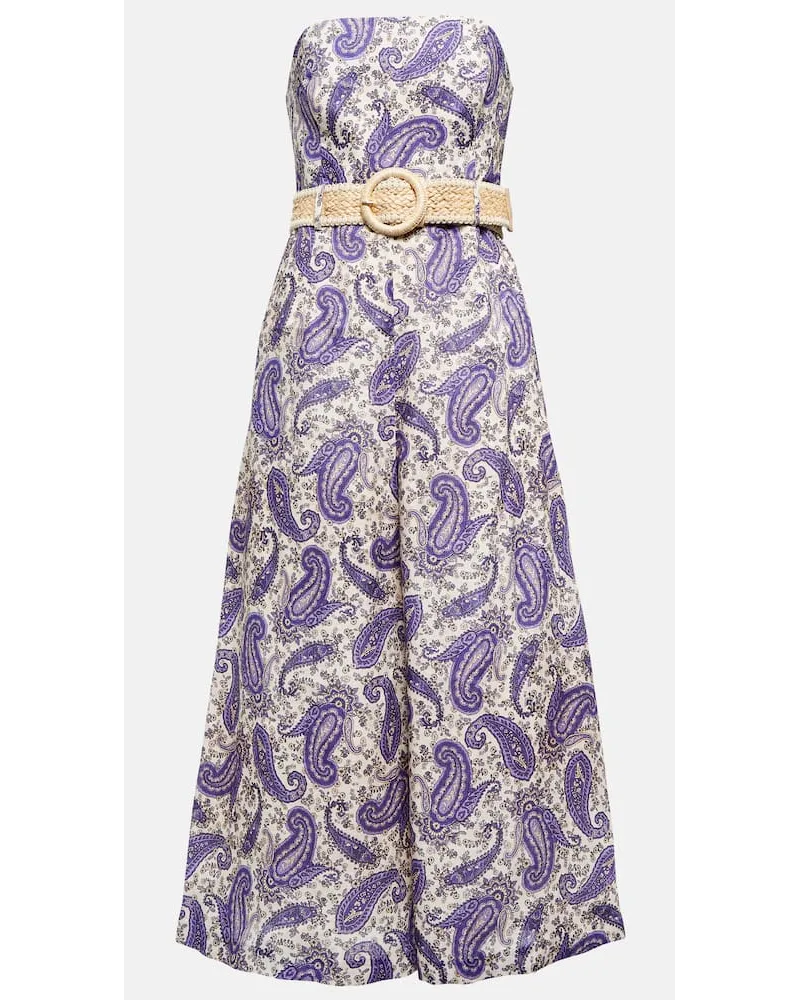Zimmermann Jumpsuit Devi aus Leinen Lila