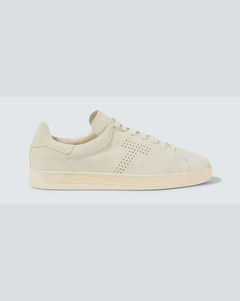 Tom Ford Sneakers Warwick aus Veloursleder Weiß