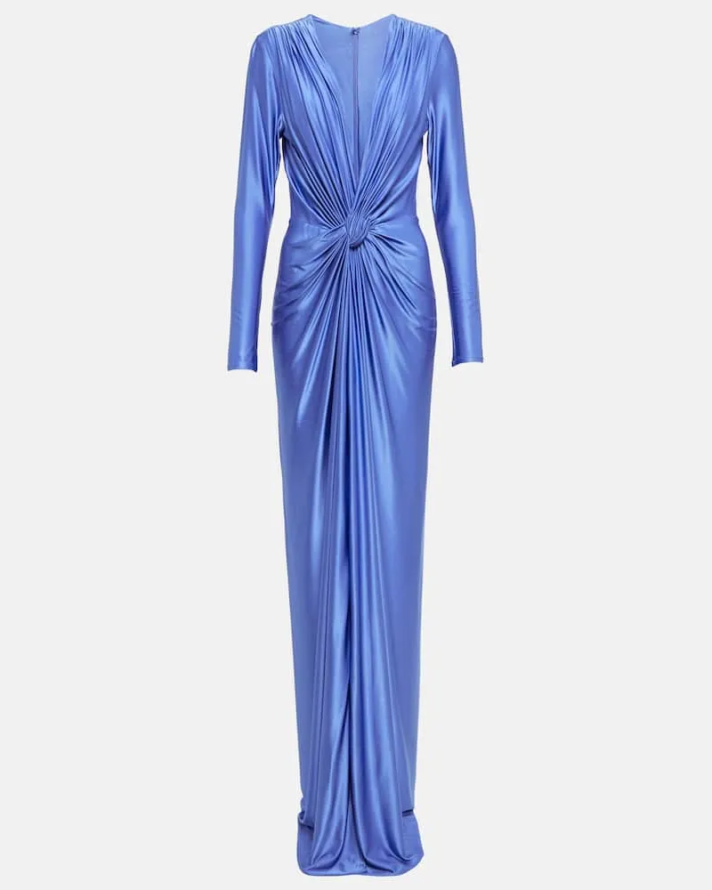 COSTARELLOS Robe Swanson aus Satin Blau