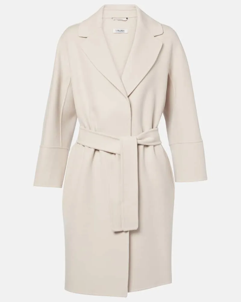 Max Mara Mantel Arona aus Wolle Braun