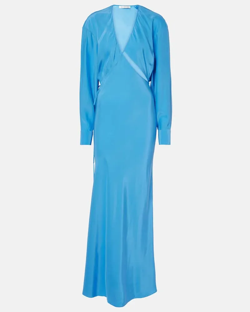 Christopher Esber Maxikleid aus Seide Blau