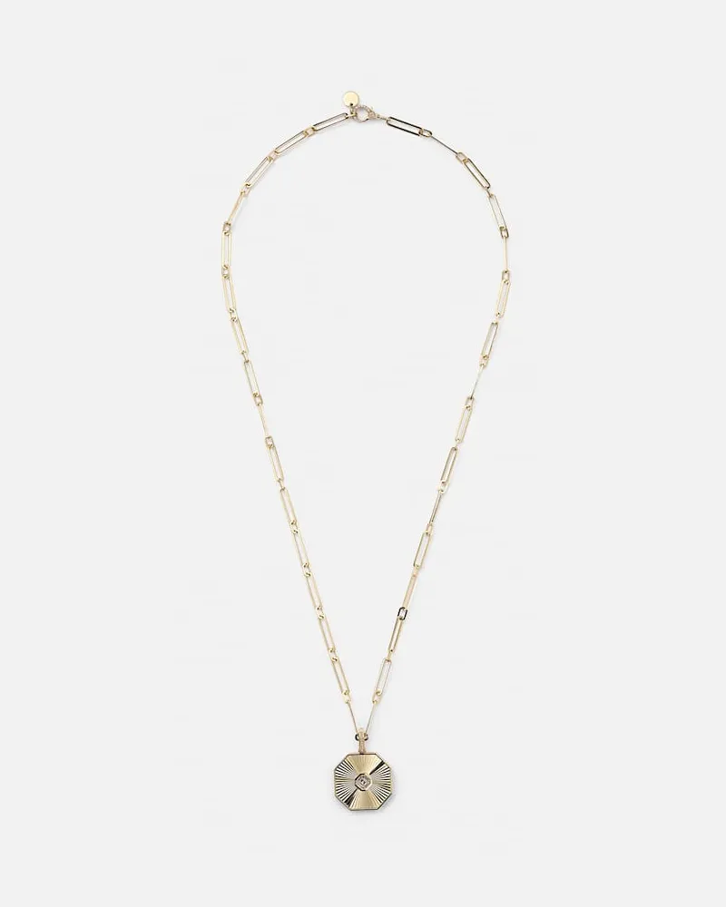 SHAY Halskette Diamond Radiant Octagon aus 18kt Gelbgold mit Diamanten Gold