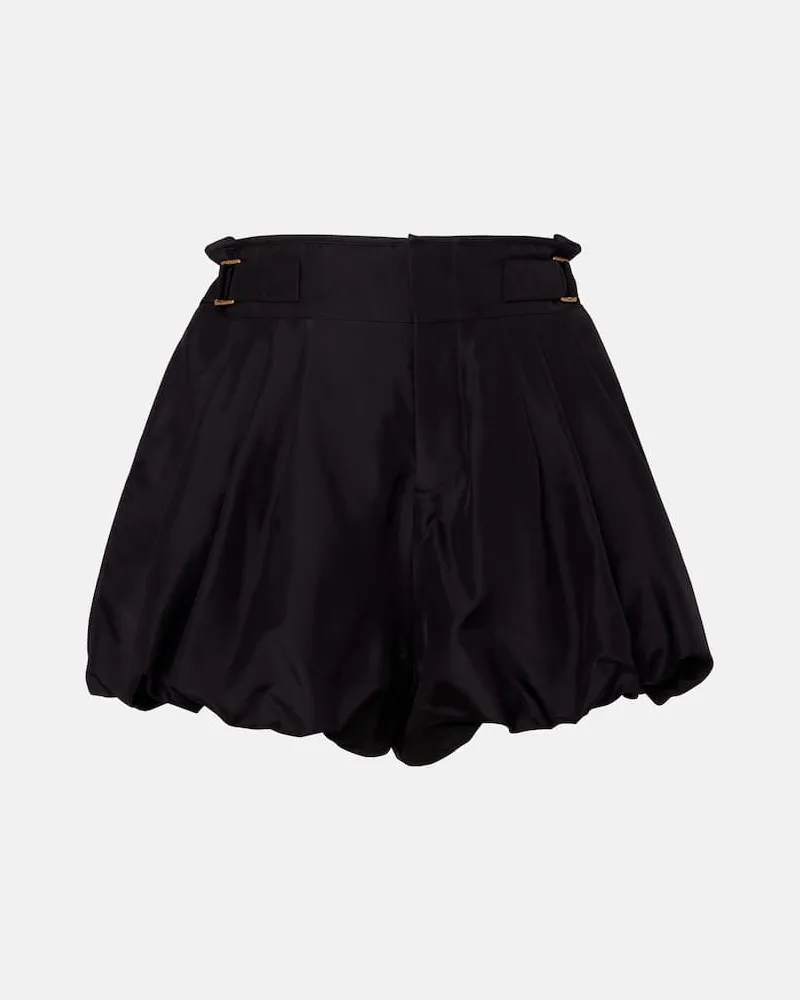 Chloé Chloé High-Rise Shorts aus Seide Schwarz