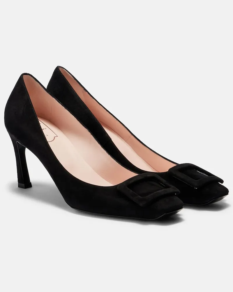 Roger Vivier Pumps Trompette 70 aus Veloursleder Schwarz