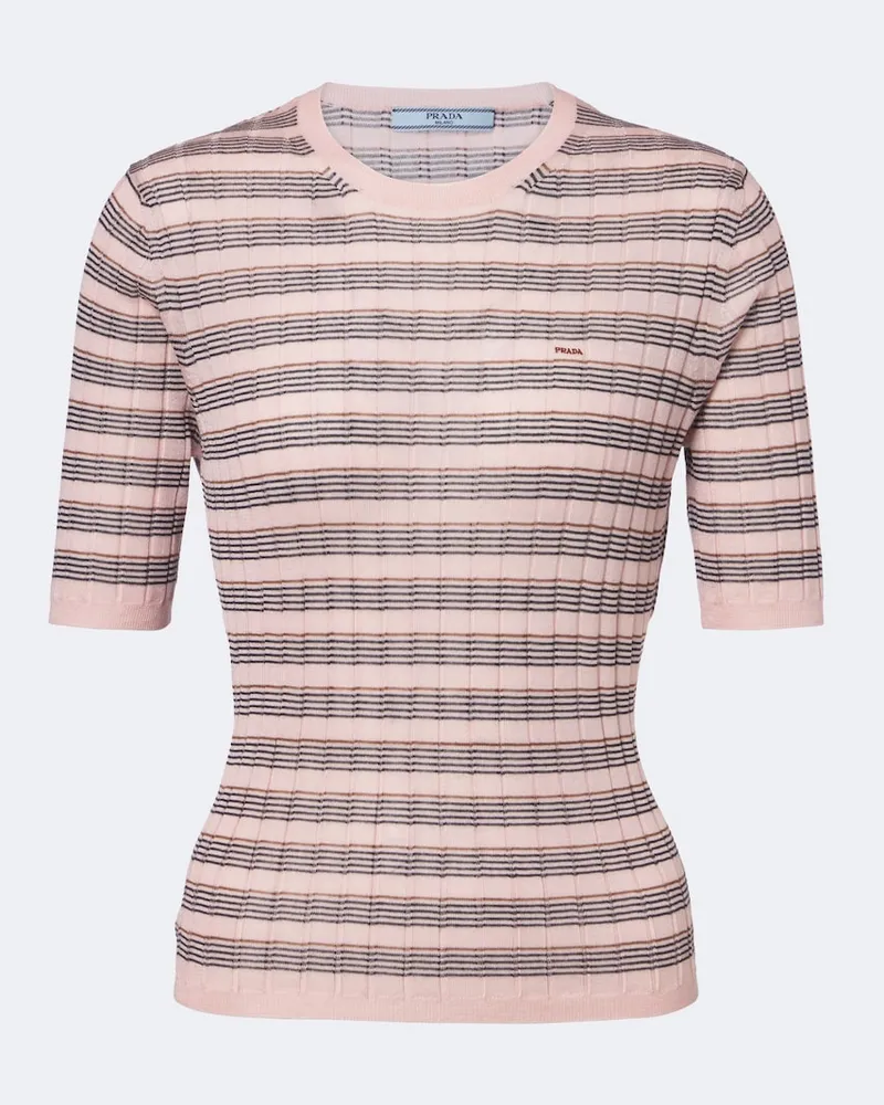 Prada Pullover aus Kaschmir und Seide Rosa