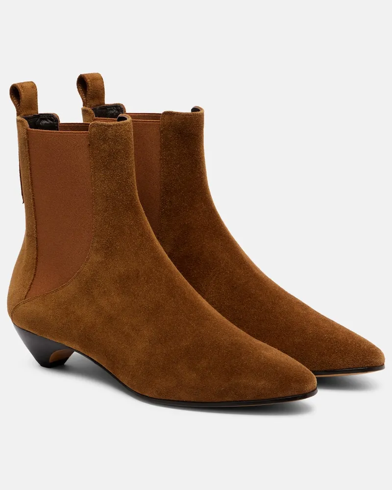 Le Monde Béryl Le Monde Béryl Ankle Boots Allegra aus Veloursleder Braun