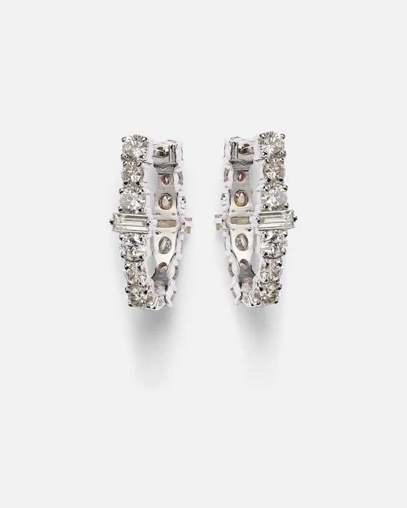 Ileana Makri Ohrringe Rivulet aus 18kt WeiÃgold mit Diamanten Weiã