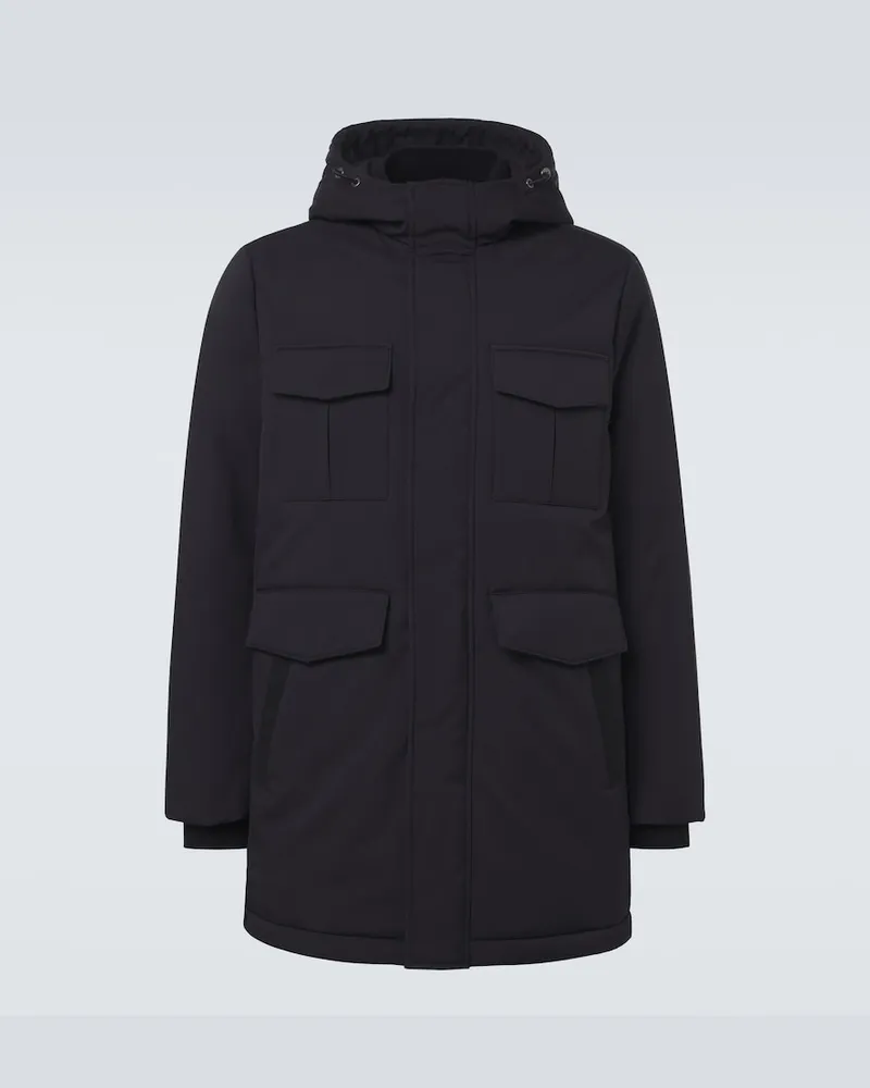 AGNONA Parka mit Kapuze Schwarz