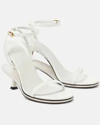 Jacquemus Sandalen Les Doubles Sandales aus Leder Weiss