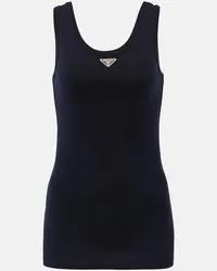 Prada Top aus Baumwolle Blau