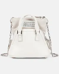 Maison Margiela Tote 5AC Micro aus Leder Weiss