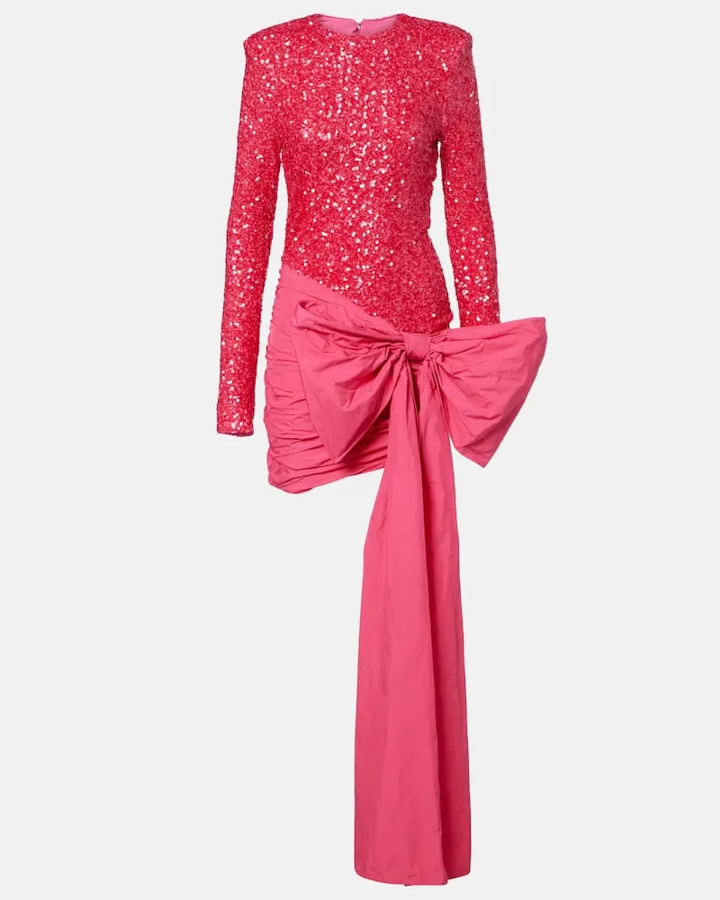 ROTATE Birger Christensen Minikleid mit Pailletten Rosa