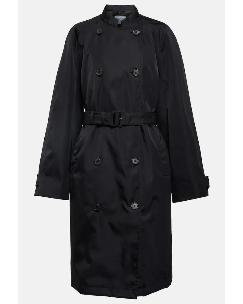 Prada Trenchcoat aus Re-Nylon Schwarz