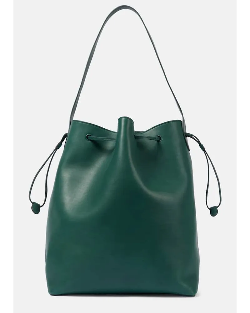 The Row Bucket-Bag Belvedere aus Leder Gruen