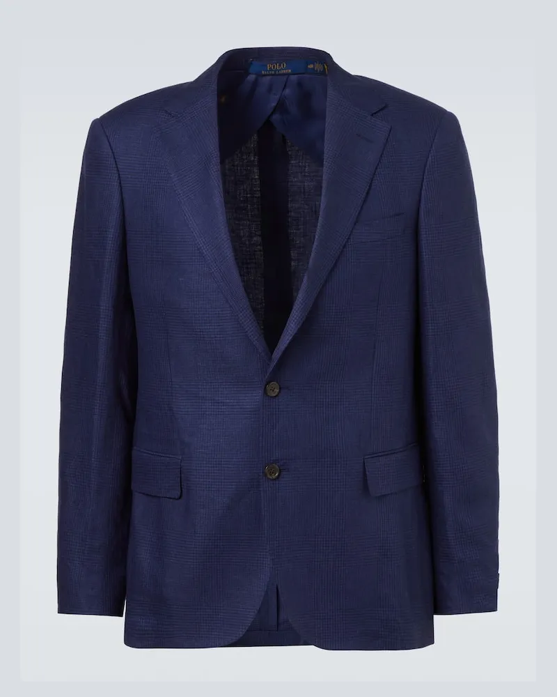 Ralph Lauren Blazer aus einem Leinengemisch Blau