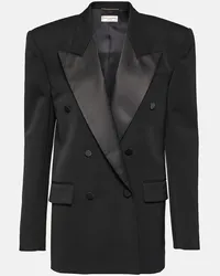 Saint Laurent Smokingjacke aus Wolle Schwarz