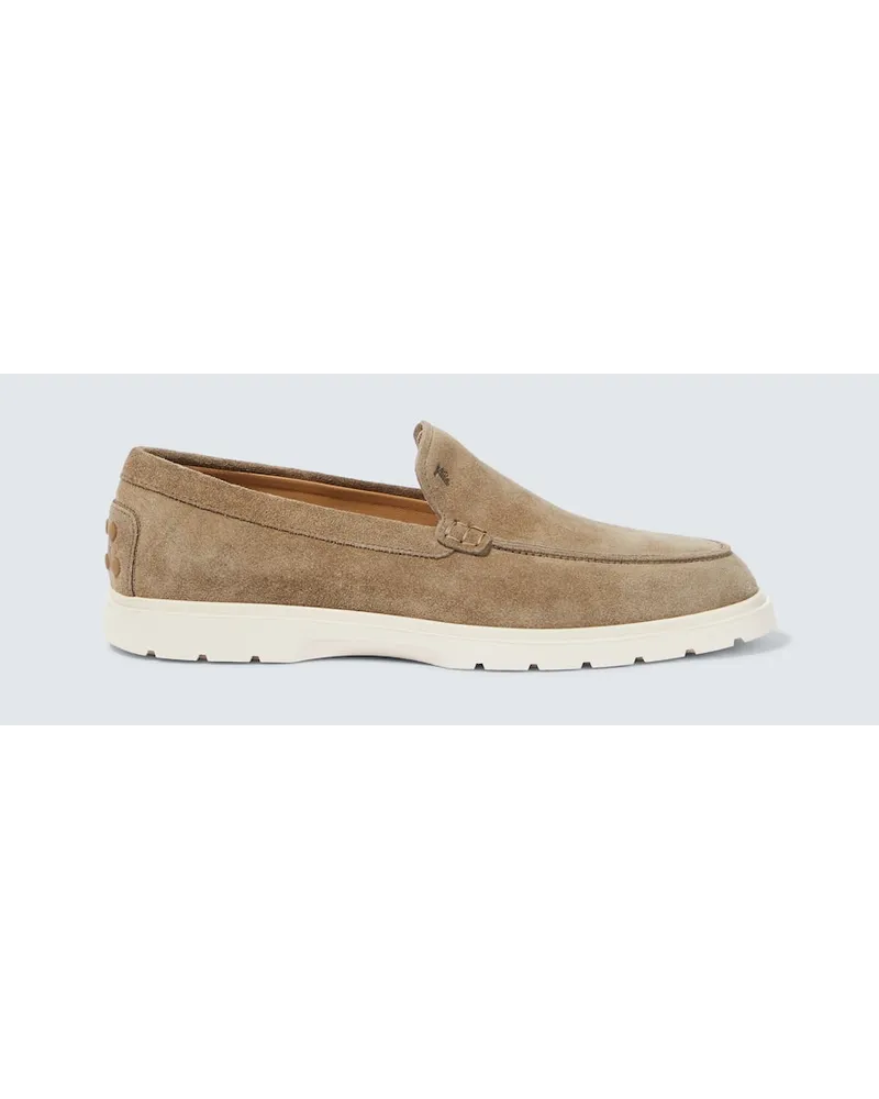 TOD'S Slip-Ons aus Veloursleder Braun