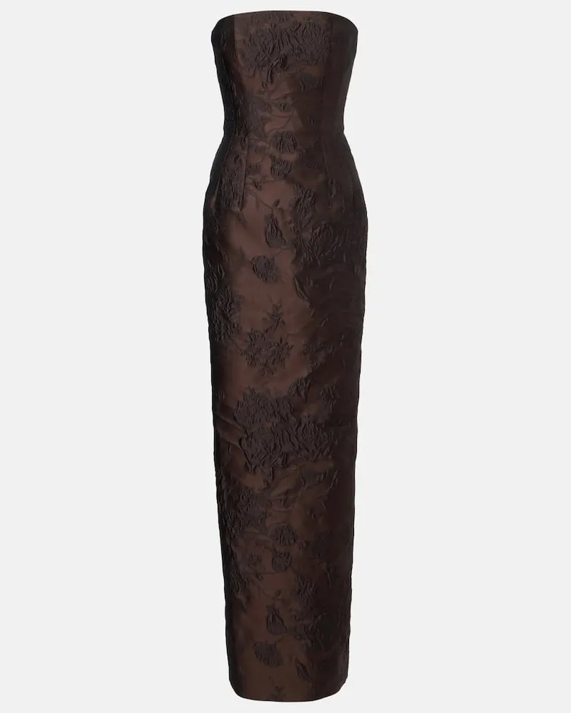 EMILIA WICKSTEAD Robe Laelia aus Jacquard Braun