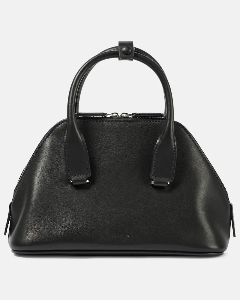 The Row Tote Bag Devon Mini aus Leder Schwarz