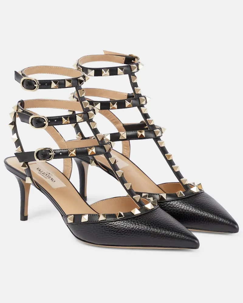 Valentino Garavani Pumps Rockstud 65 aus Leder Schwarz