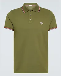 Moncler Polohemd aus Baumwoll-Pique Gruen